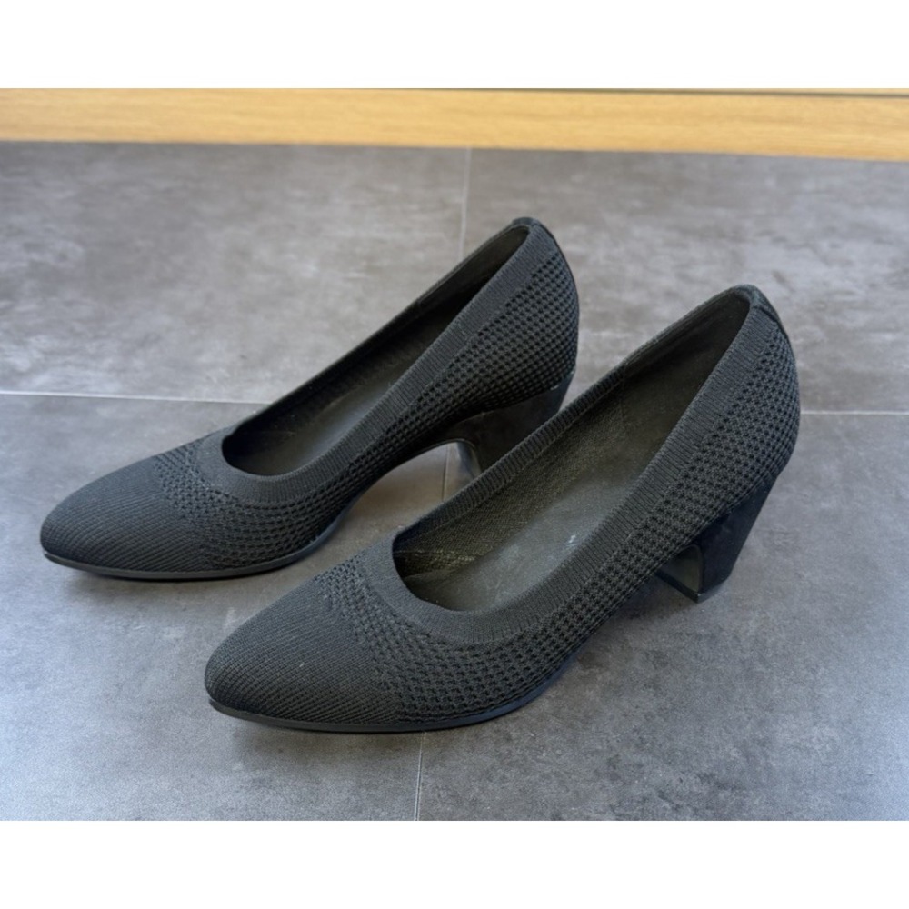 Eileen Fisher Vero Cuoio Womens Black Stretch Knit Pump Size 7-CLEAN